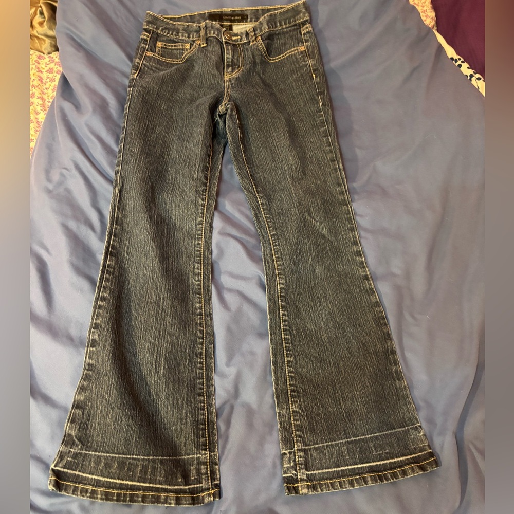 Classic Blue Calvin Klein low waist flared Women's Jeans